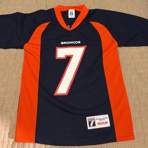 NWOT Vintage John Elway Denver Broncos Logo 7 Jersey Kids Medium 10/12